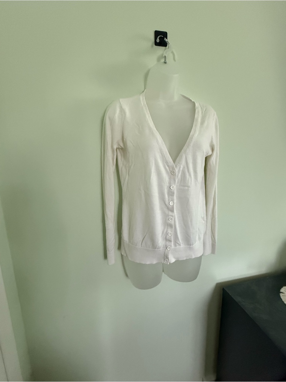 Forever 21 Women's White Button Down Fall Cardigan Sweater size small